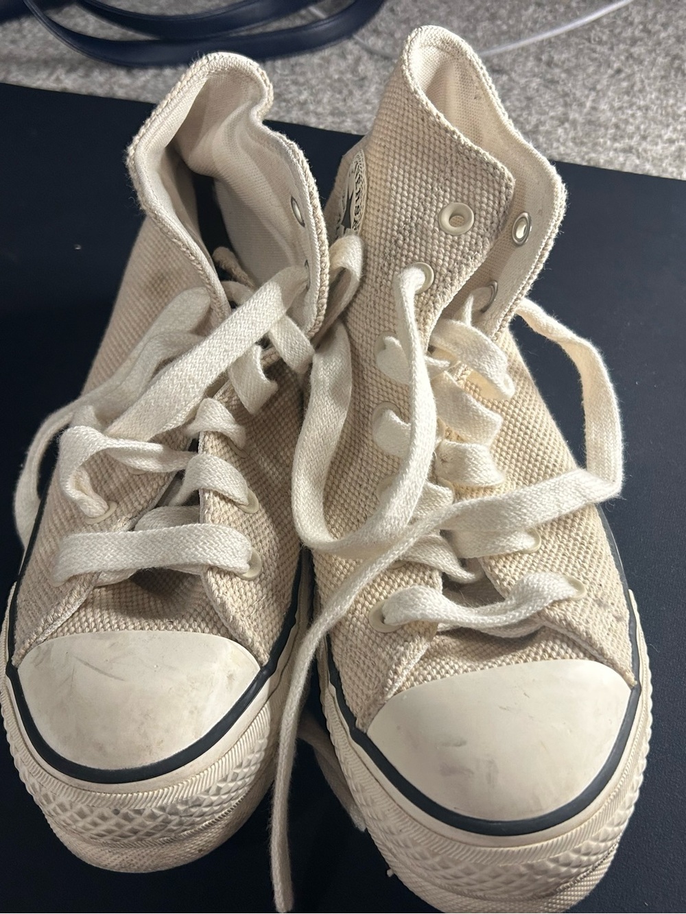 Converse platform High-Top Sneakers in Cream
